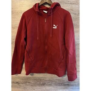 Puma men pullover red sz M Red hoodie basic excellent basic